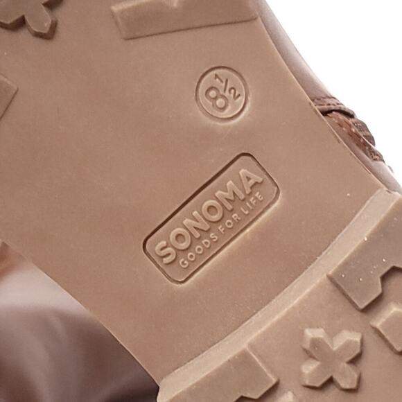 Sonoma Boots Size 8.5 Goods For Life Cognac Zip Up Boot Bootie Fall Womens Shoe - Picture 10 of 12
